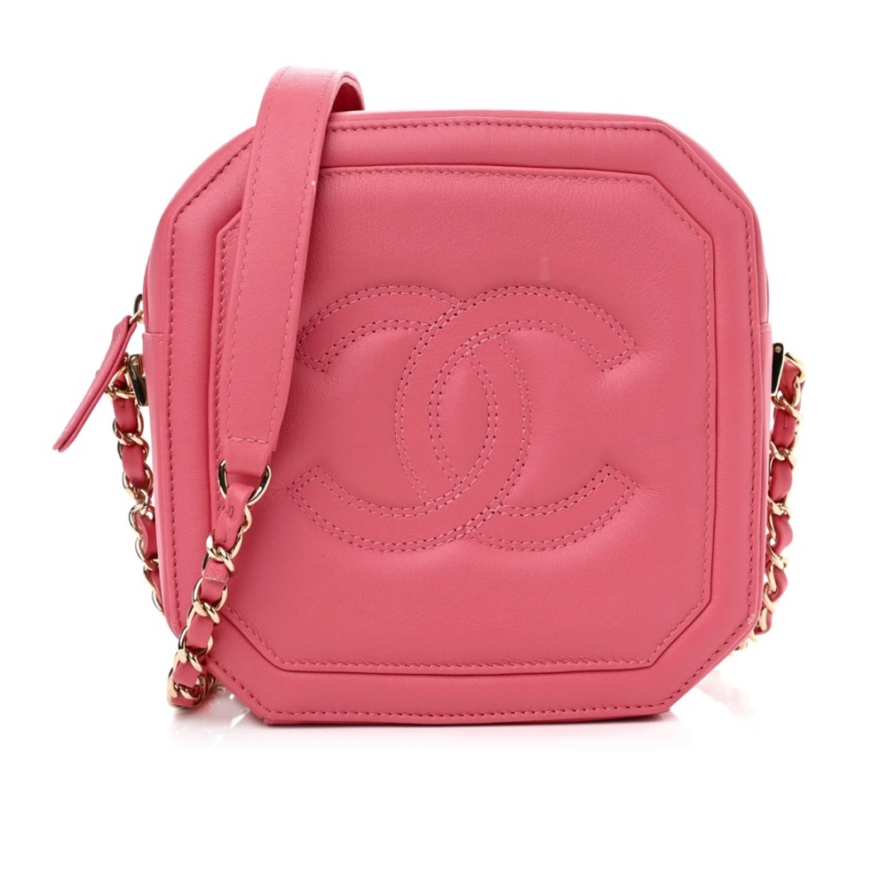 CHANEL Calfskin CC Clock Camera Case Bag